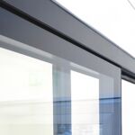 FP-Products Sound-isolating glass sliding door , top edge of the door